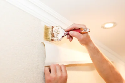 Pose de papier peint à Suzanne — revêtements muraux et toiles de verre